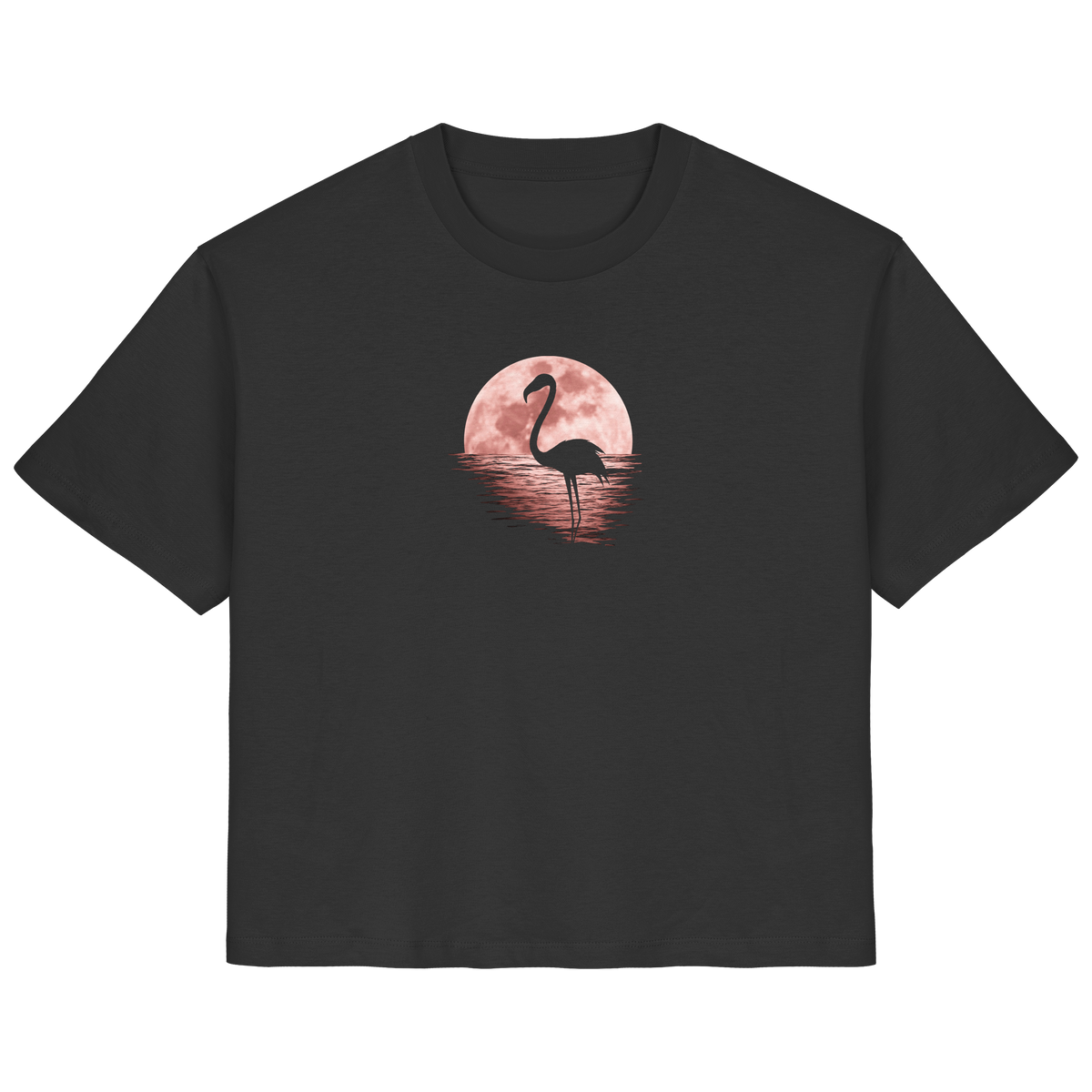 Rosa Vollmond Flamingo - Ladies Organic Shirt