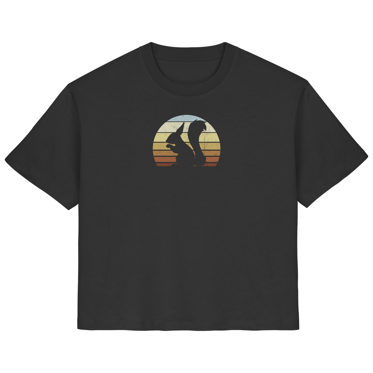 Retro Eichhörnchen Silhouette - Ladies Organic Shirt