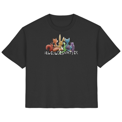 All Colors Matter! Regenbogen Tiere für Vielfalt - Ladies Organic Shirt
