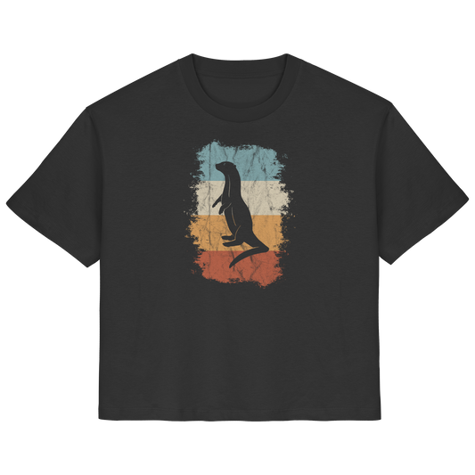 Retro Otter Fischotter Silhouette - Ladies Organic Shirt