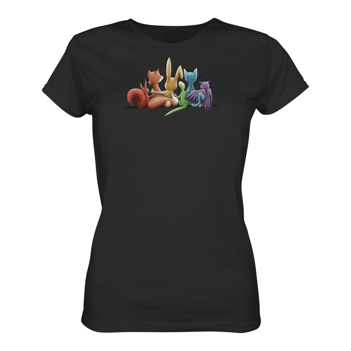 Regenbogen Tiere für Freundschaft, Toleranz und Vielfalt - Ladies Organic Shirt