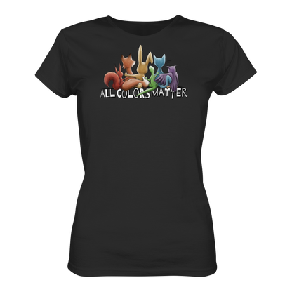All Colors Matter! Regenbogen Tiere für Vielfalt - Ladies Organic Shirt