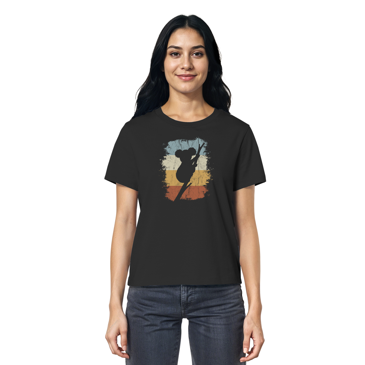 Retro kletternder Koala-Bär - Ladies Organic Shirt