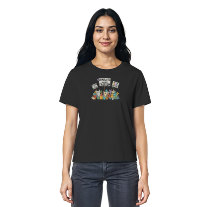Demo-Katzen gegen Faschismus und für Vielfalt - Ladies Organic Shirt