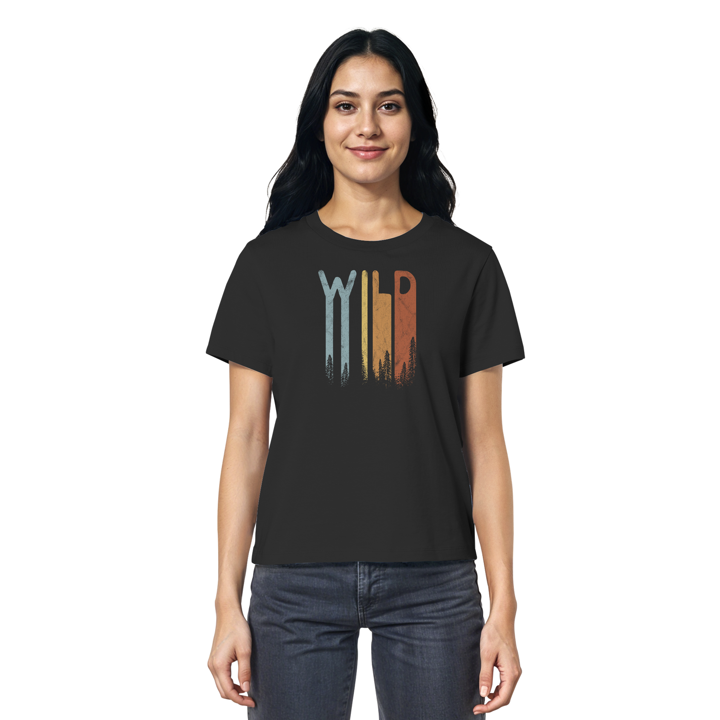 Wild Retro Schriftzug - Ladies Organic Shirt