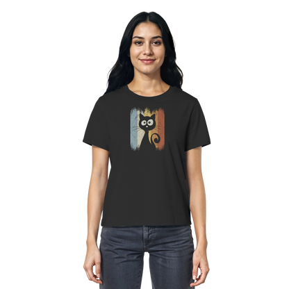 Retro Katze Silhouette - Ladies Organic Shirt