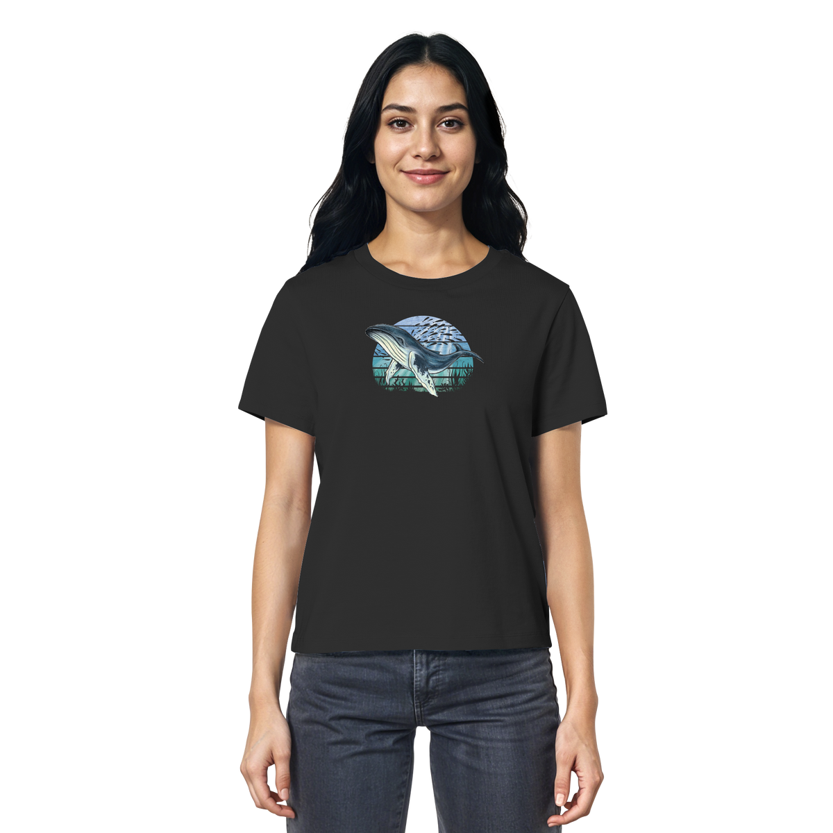 Retro Unterwasser Buckelwal - Ladies Organic Shirt