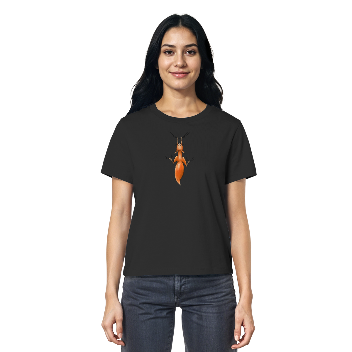 Rotes Eichhörnchen hängt ab - Ladies Organic Shirt