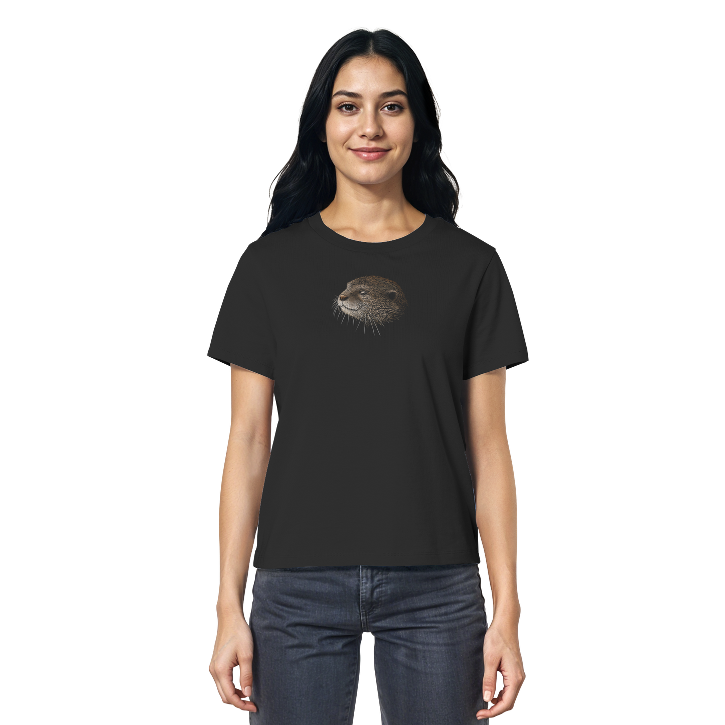Otter Bleistift Zeichnung KritzelKunst - Ladies Organic Shirt
