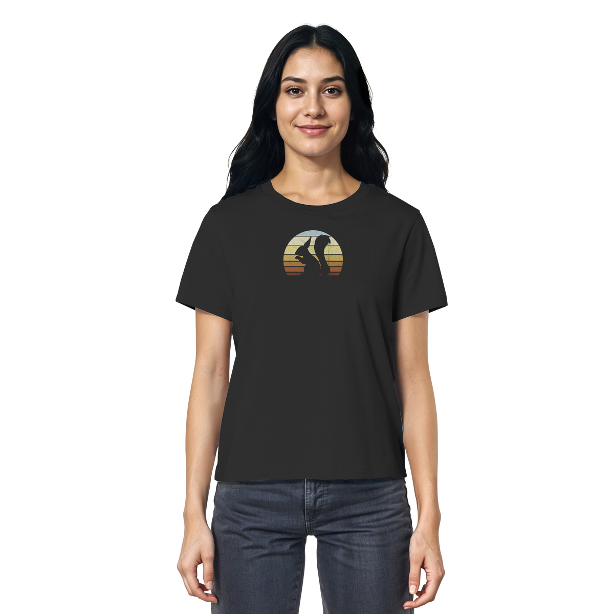 Retro Eichhörnchen Silhouette - Ladies Organic Shirt