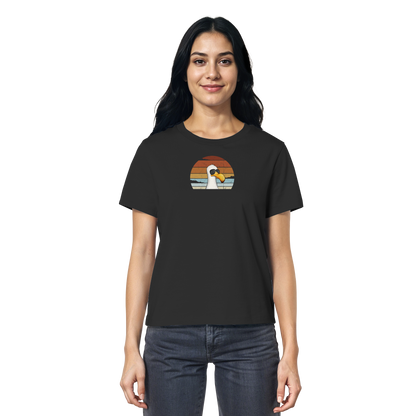 Cool lässige Retro Möwe - Ladies Organic Shirt