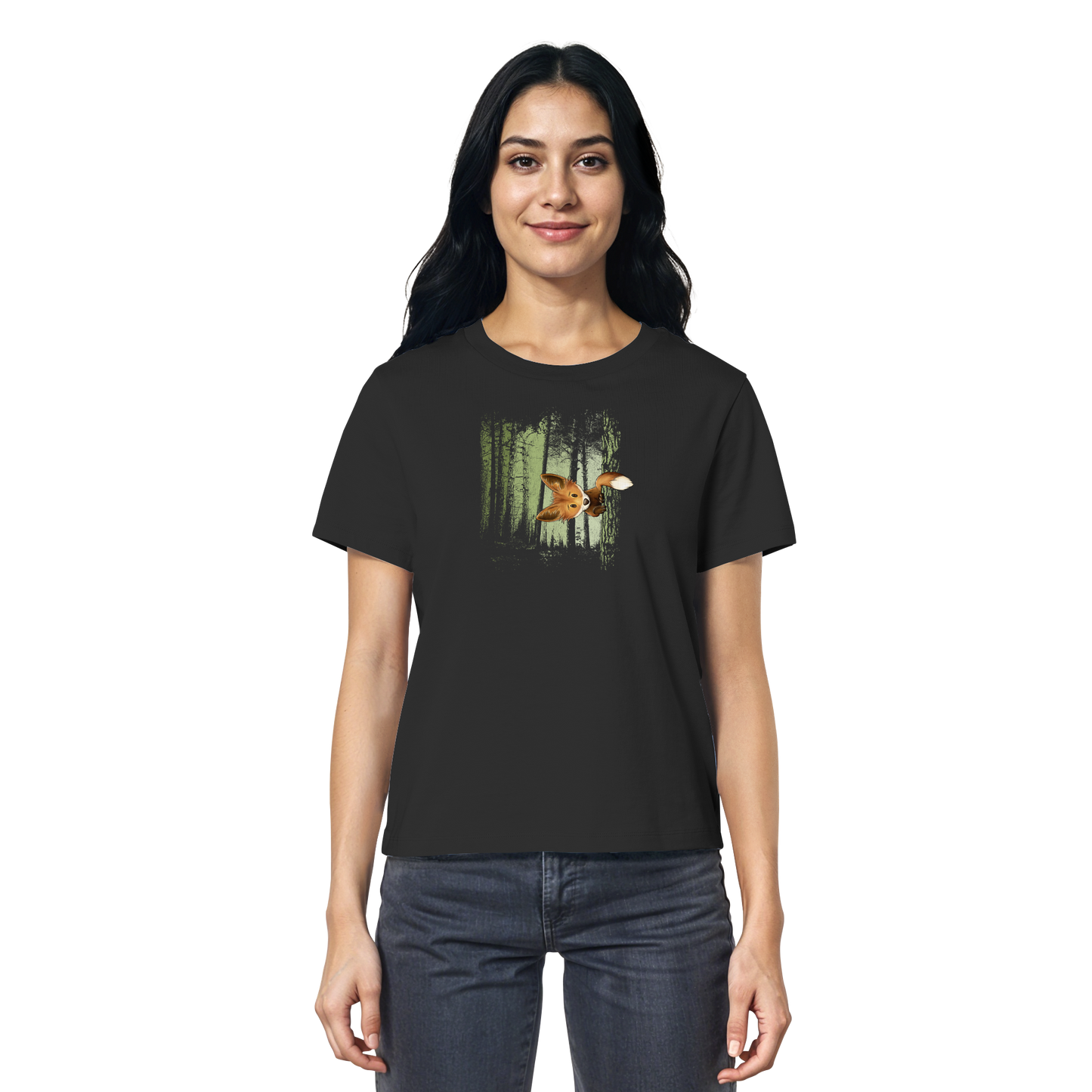 Fuchs im Zwielicht-Wald - Ladies Organic Shirt