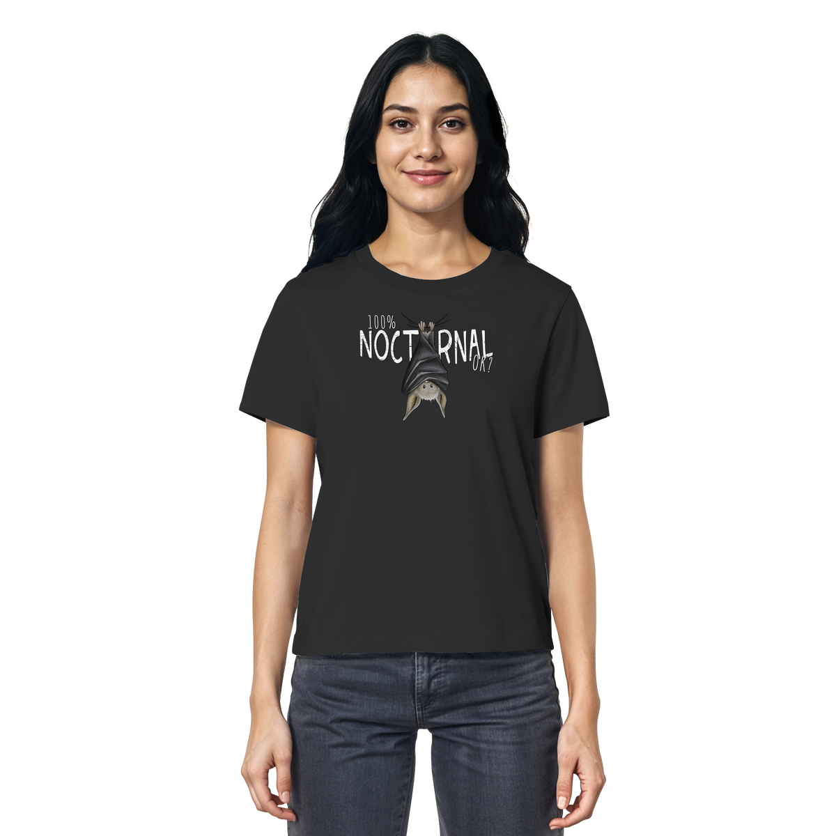 100% nachtaktive Fledermaus - Ladies Organic Shirt