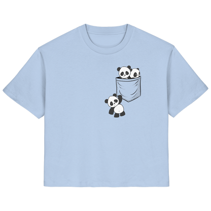 Kawaii Pandas in der Tasche - Ladies Organic Shirt