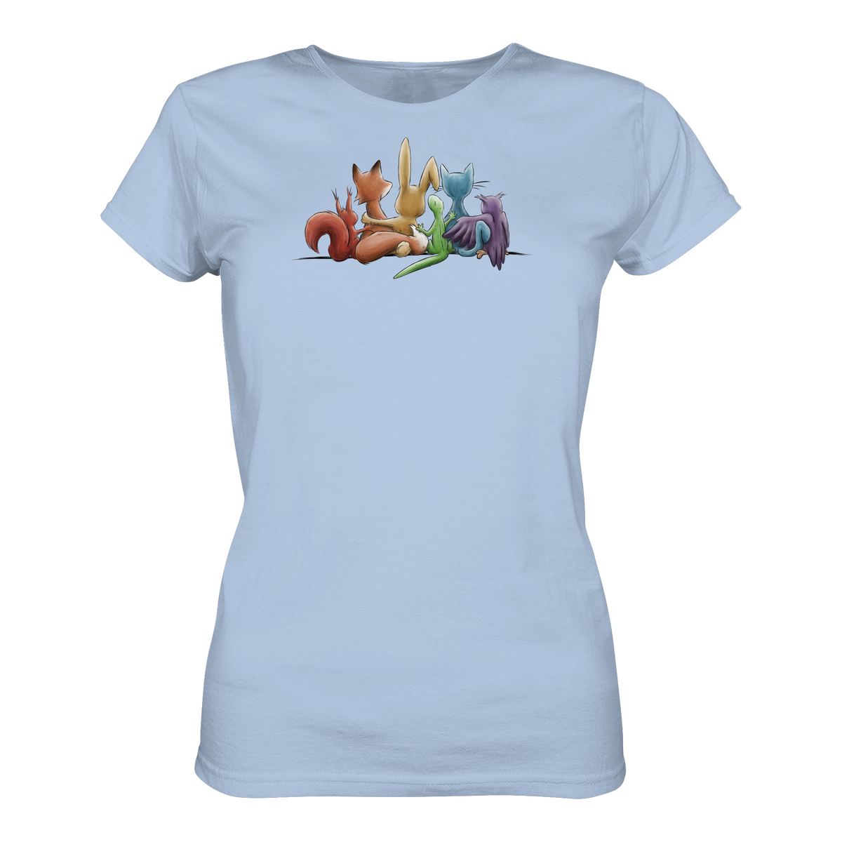Regenbogen Tiere für Freundschaft, Toleranz und Vielfalt - Ladies Organic Shirt