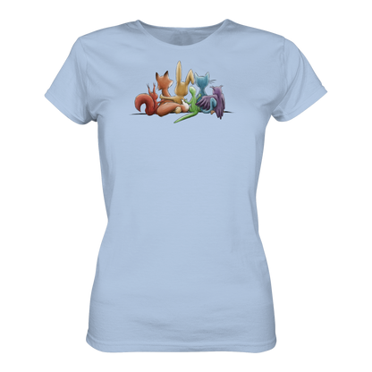 Regenbogen Tiere für Freundschaft, Toleranz und Vielfalt - Ladies Organic Shirt