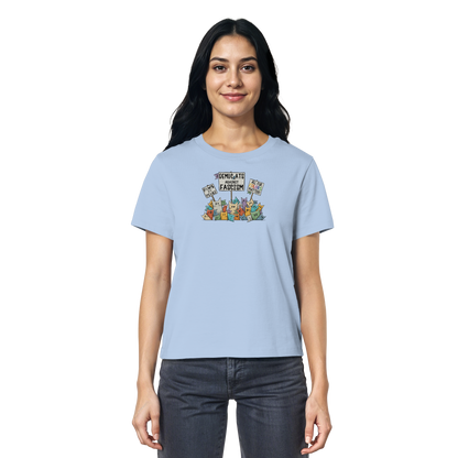 Demo-Katzen gegen Faschismus und für Vielfalt - Ladies Organic Shirt