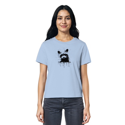 Funky Street Art Waschbär - Ladies Organic Shirt