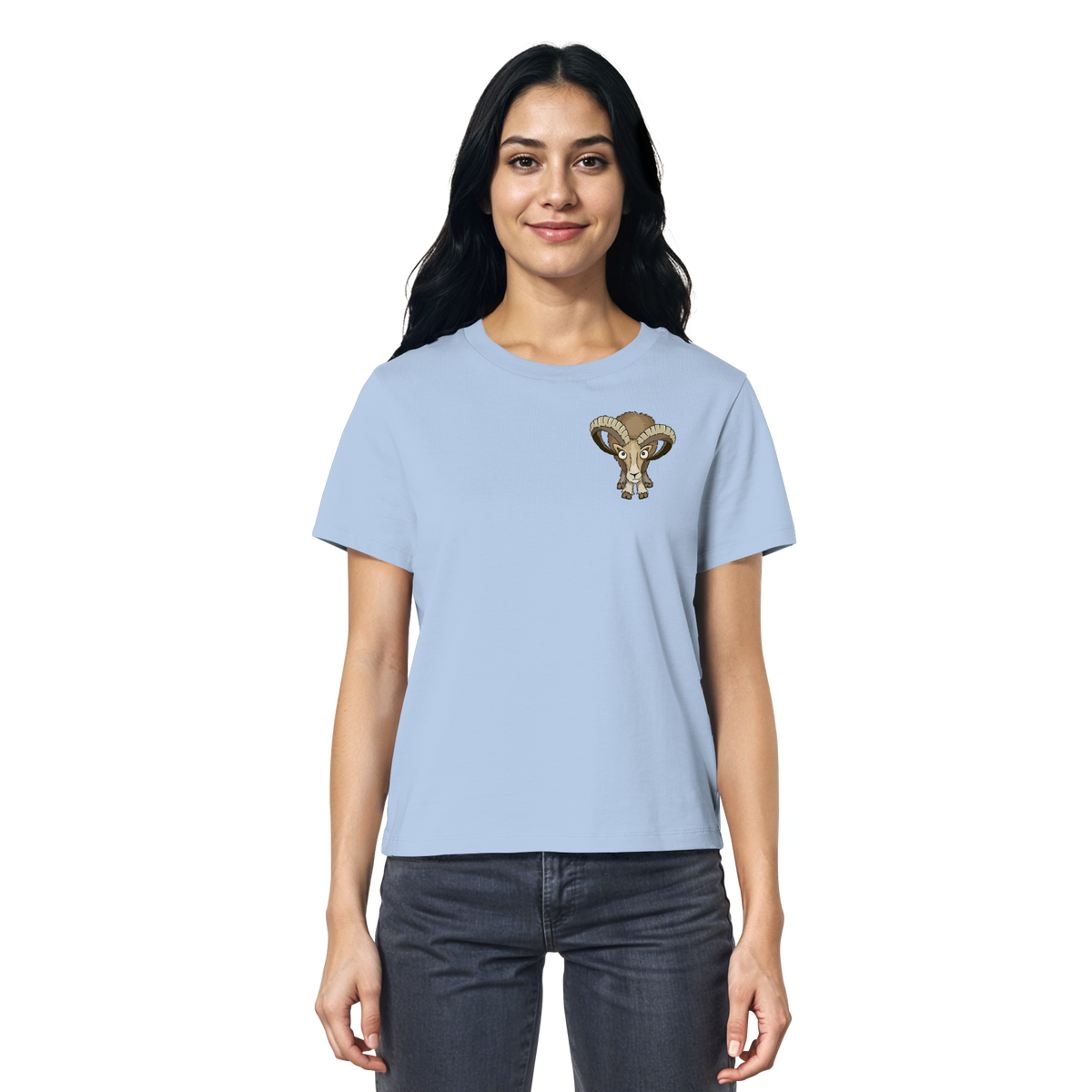 Bockiges Mufflon Widder Schafbock - Ladies Organic Shirt