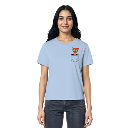 Fuchs in der Brusttasche | Taschen-Fuchs - Ladies Organic Shirt