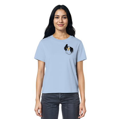 Kleiner Rabe | schwarze Krähe In Tasche - Ladies Organic Shirt