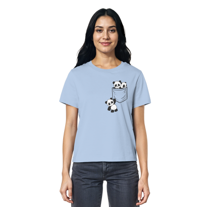 Kawaii Pandas in der Tasche - Ladies Organic Shirt