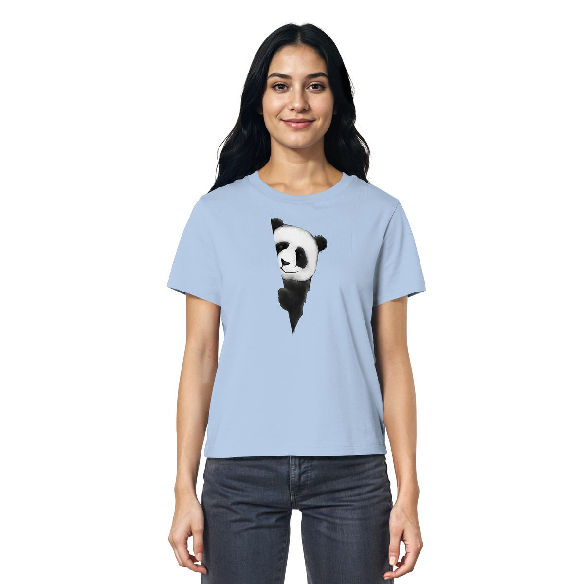 Panda Bär Illustration - Ladies Organic Shirt