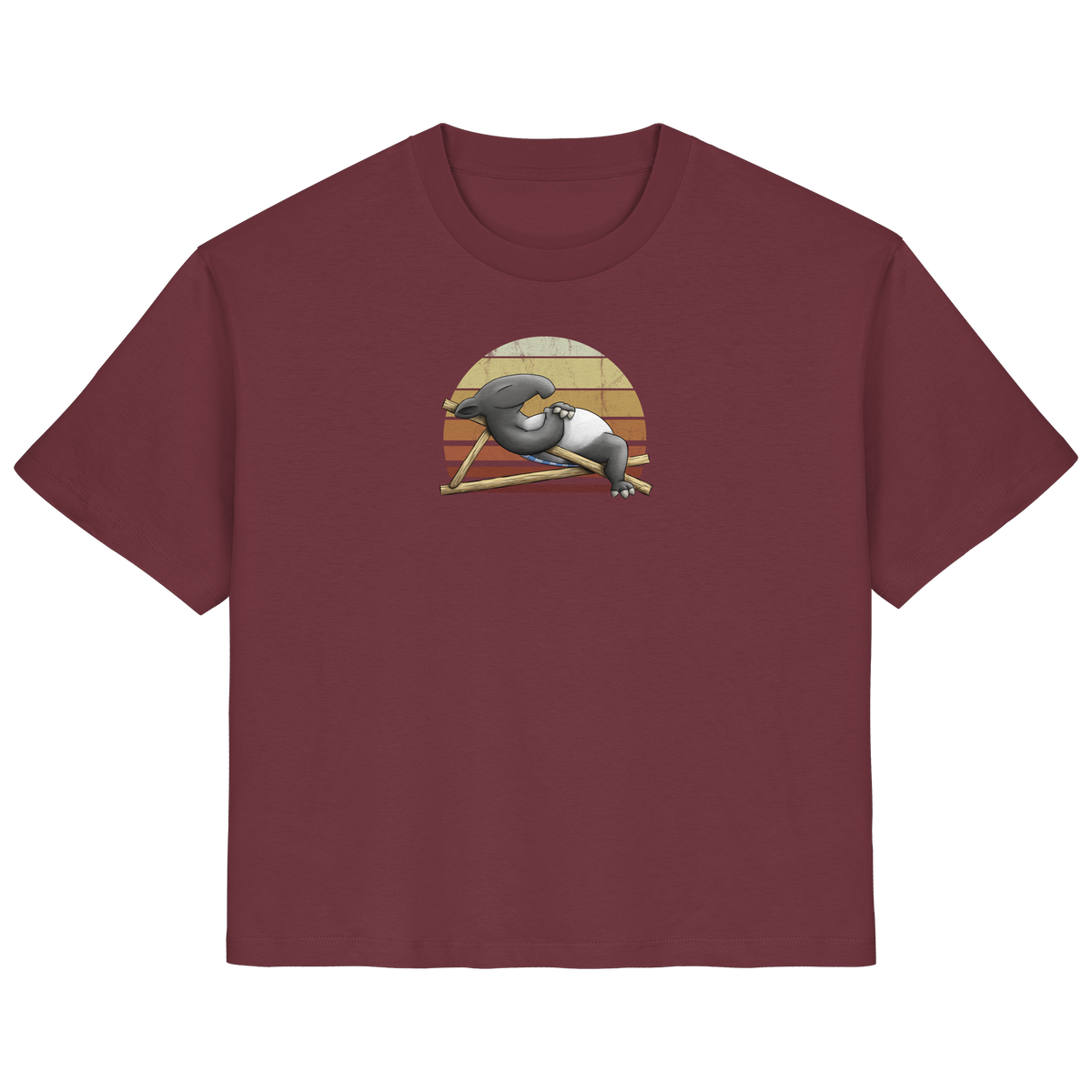 Lässiger Retro Sundown Tapir - Ladies Organic Shirt