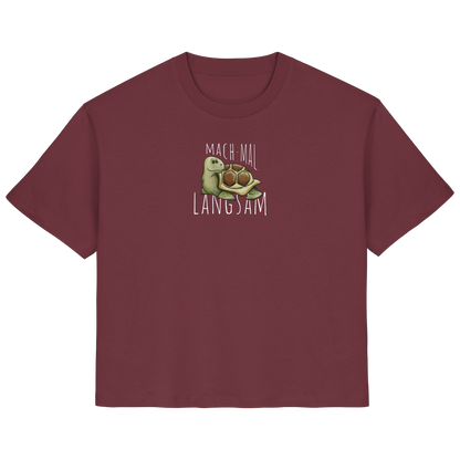 Mach mal langsam Schildkröte - Ladies Organic Shirt
