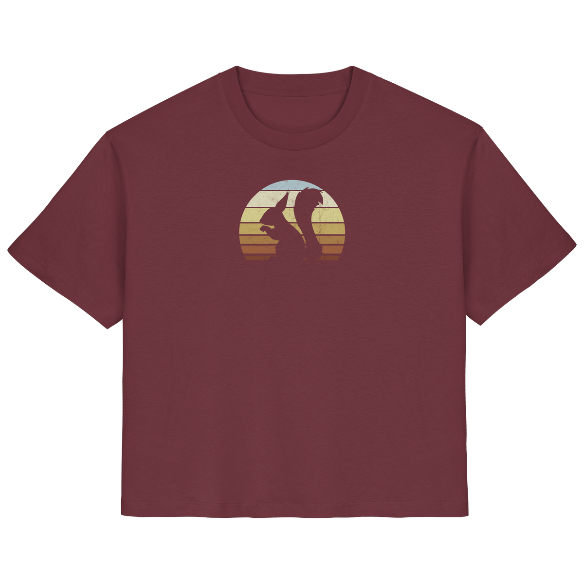 Retro Eichhörnchen Silhouette - Ladies Organic Shirt