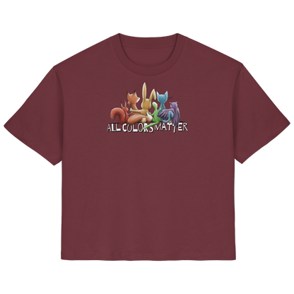 All Colors Matter! Regenbogen Tiere für Vielfalt - Ladies Organic Shirt