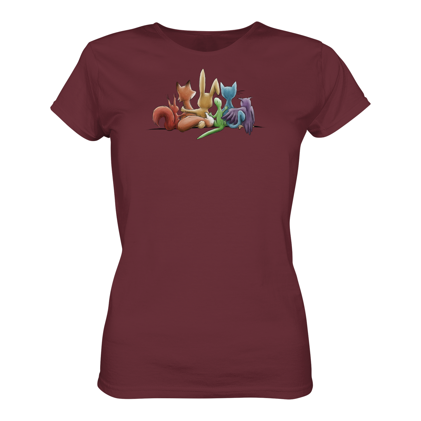 Regenbogen Tiere für Freundschaft, Toleranz und Vielfalt - Ladies Organic Shirt
