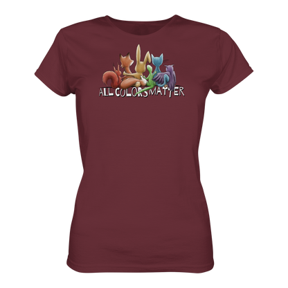 All Colors Matter! Regenbogen Tiere für Vielfalt - Ladies Organic Shirt