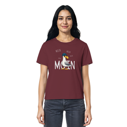 Moin Moin Lässige Hipster Möwe  - Ladies Organic Shirt