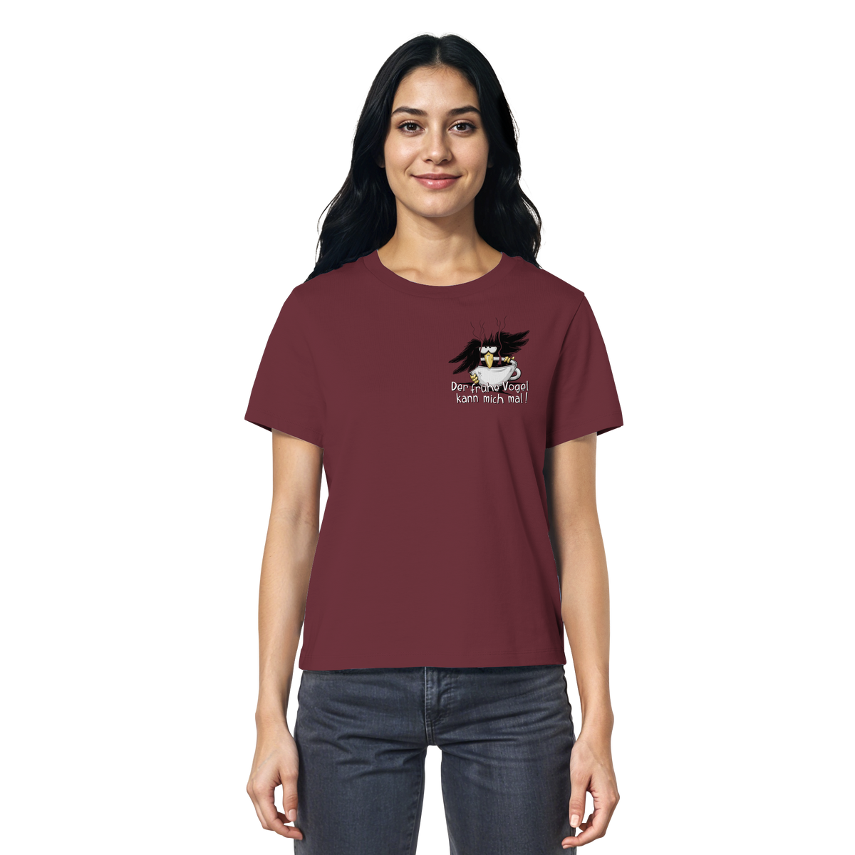 Der frühe Vogel kann mich mal | Kaffee Rabe - Ladies Organic Shirt
