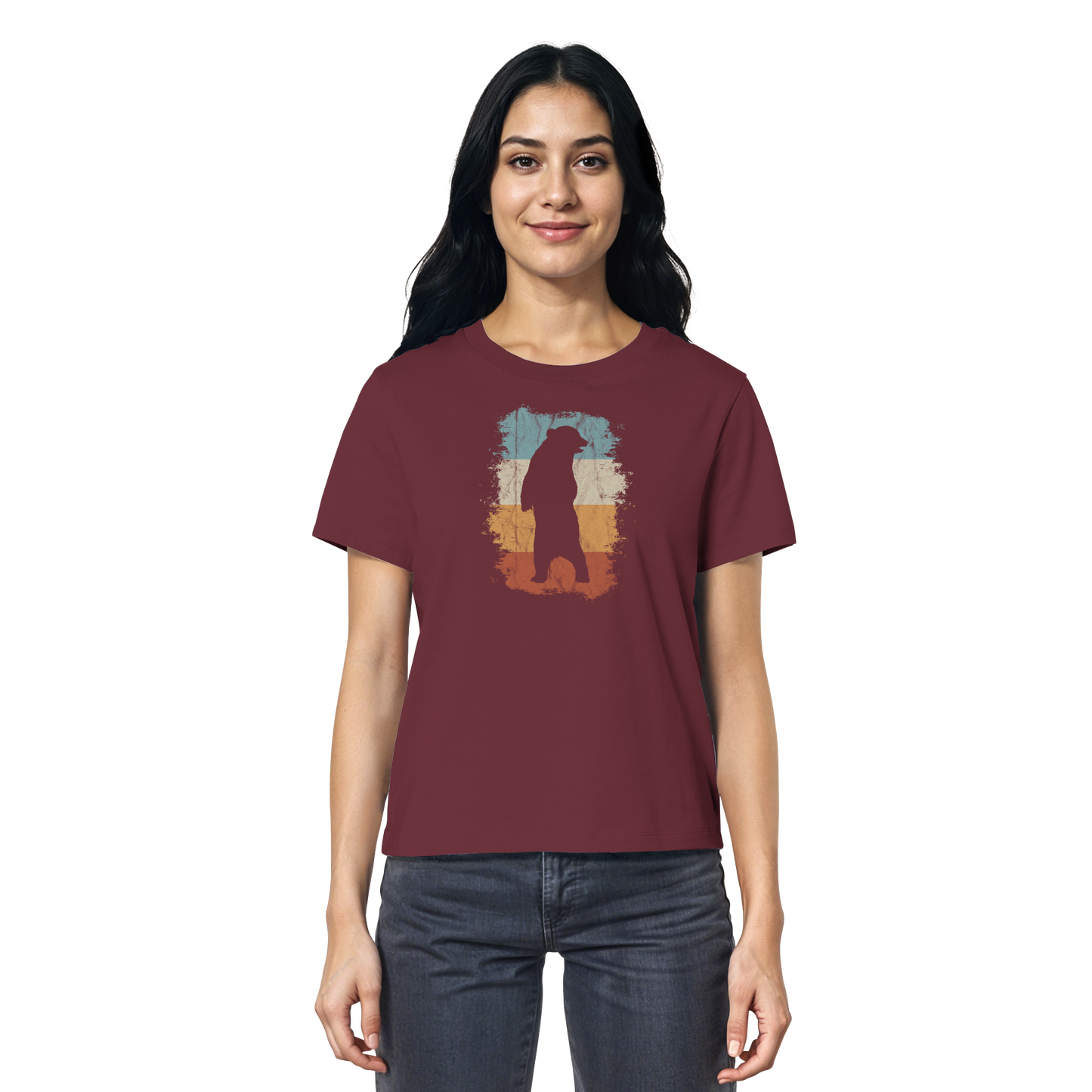 Retro Bären-Silhouette - Ladies Organic Shirt