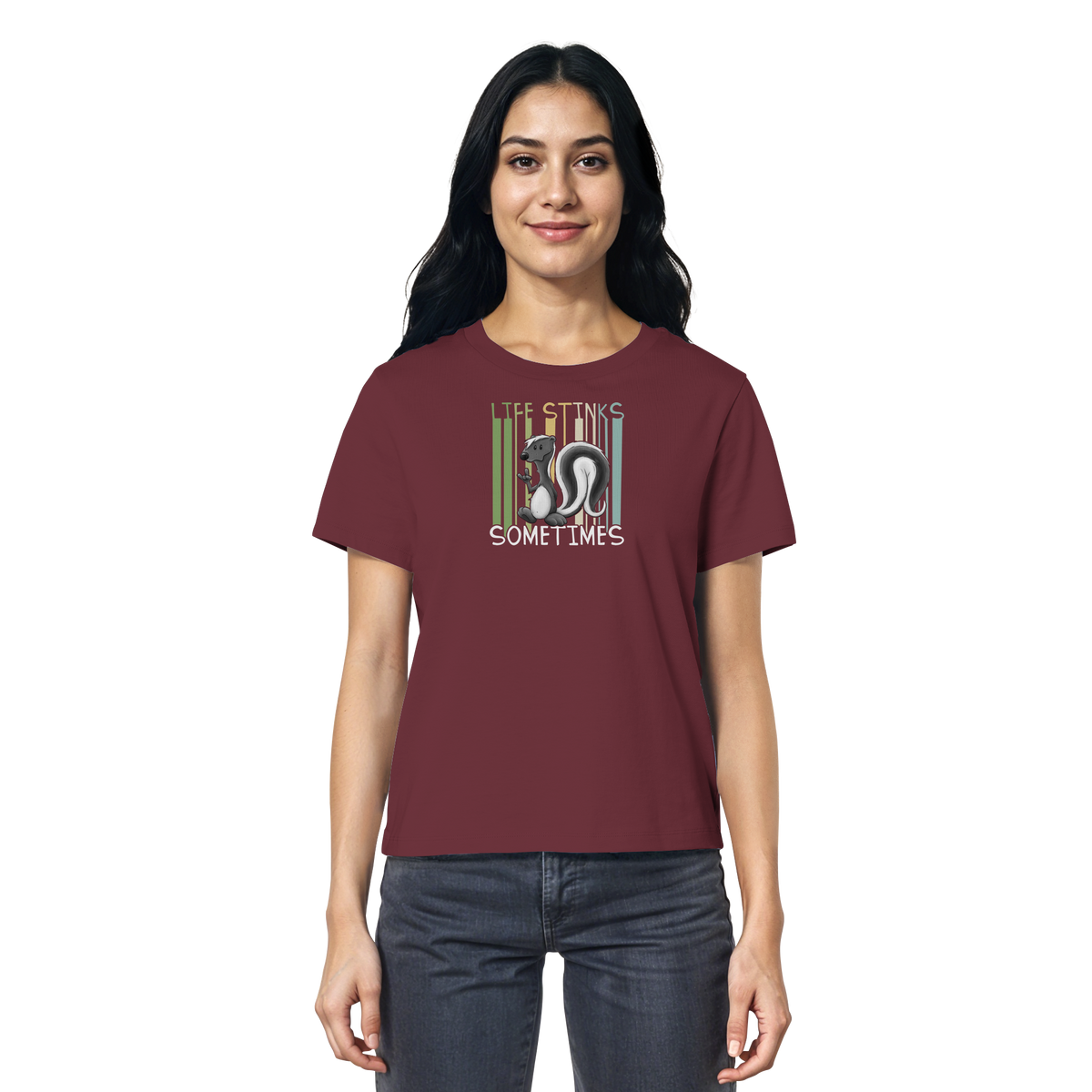 Life Stinks Sometimes Stinktier Weisheit - Ladies Organic Shirt
