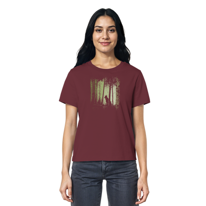 Luchs Wildkatze im Zwielicht Wald - Ladies Organic Shirt