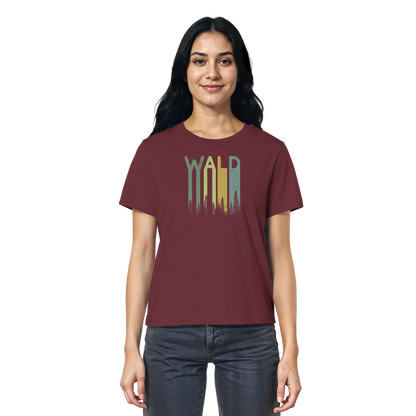 Wald Retro Forst Schriftzug - Ladies Organic Shirt
