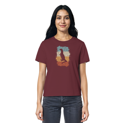 Retro Otter Fischotter Silhouette - Ladies Organic Shirt