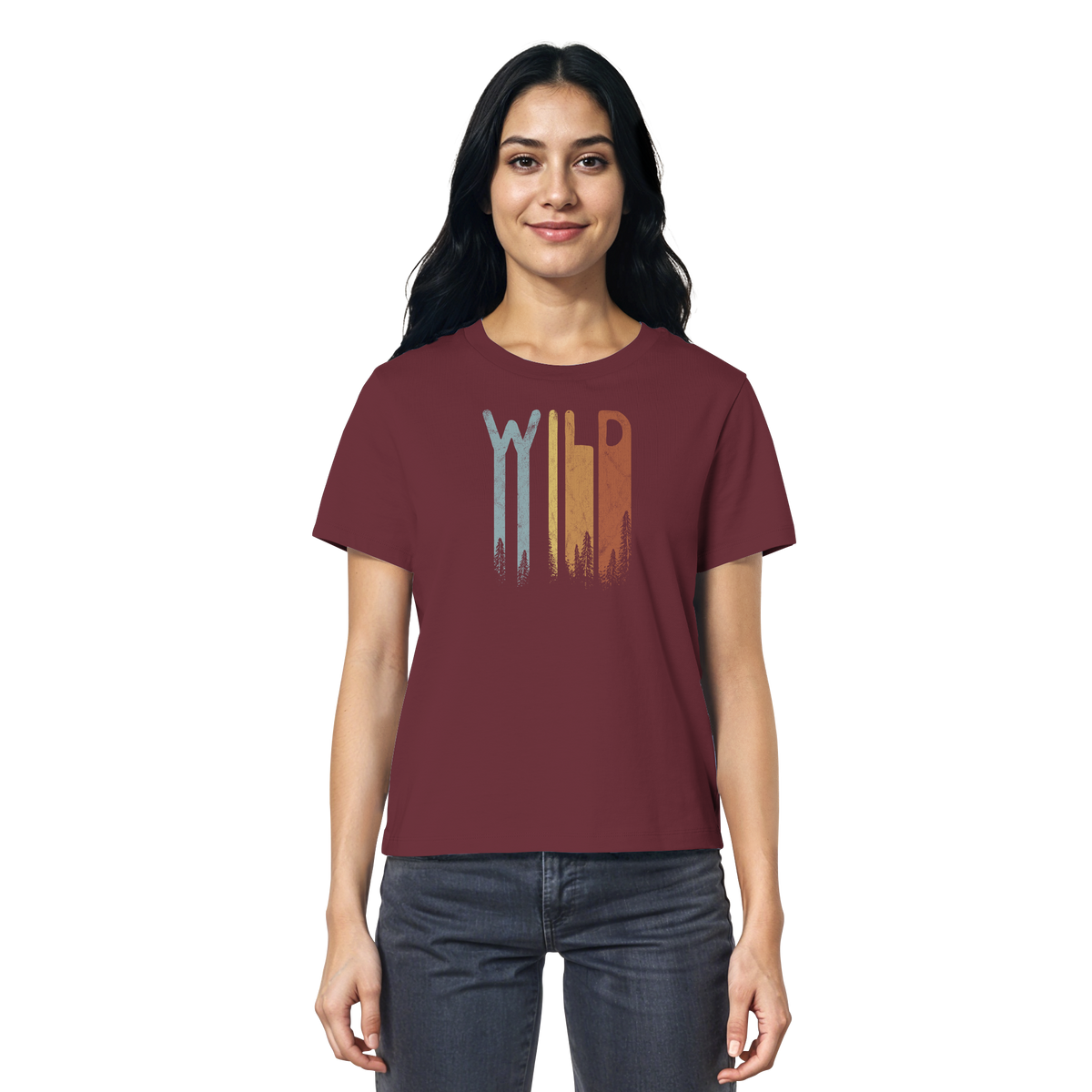 Wild Retro Schriftzug - Ladies Organic Shirt