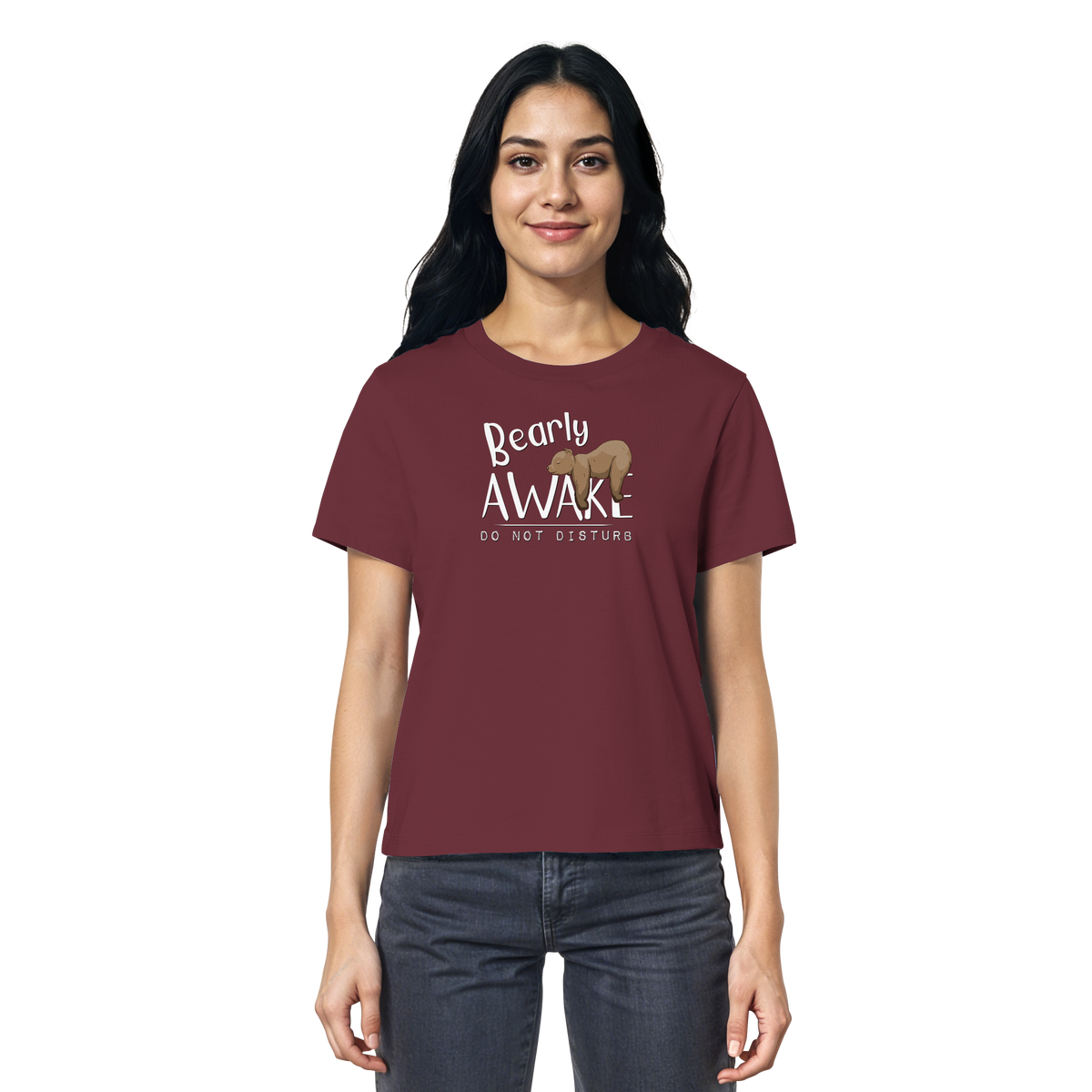 Bearly Awake Bitte nicht stören Bär - Ladies Organic Shirt