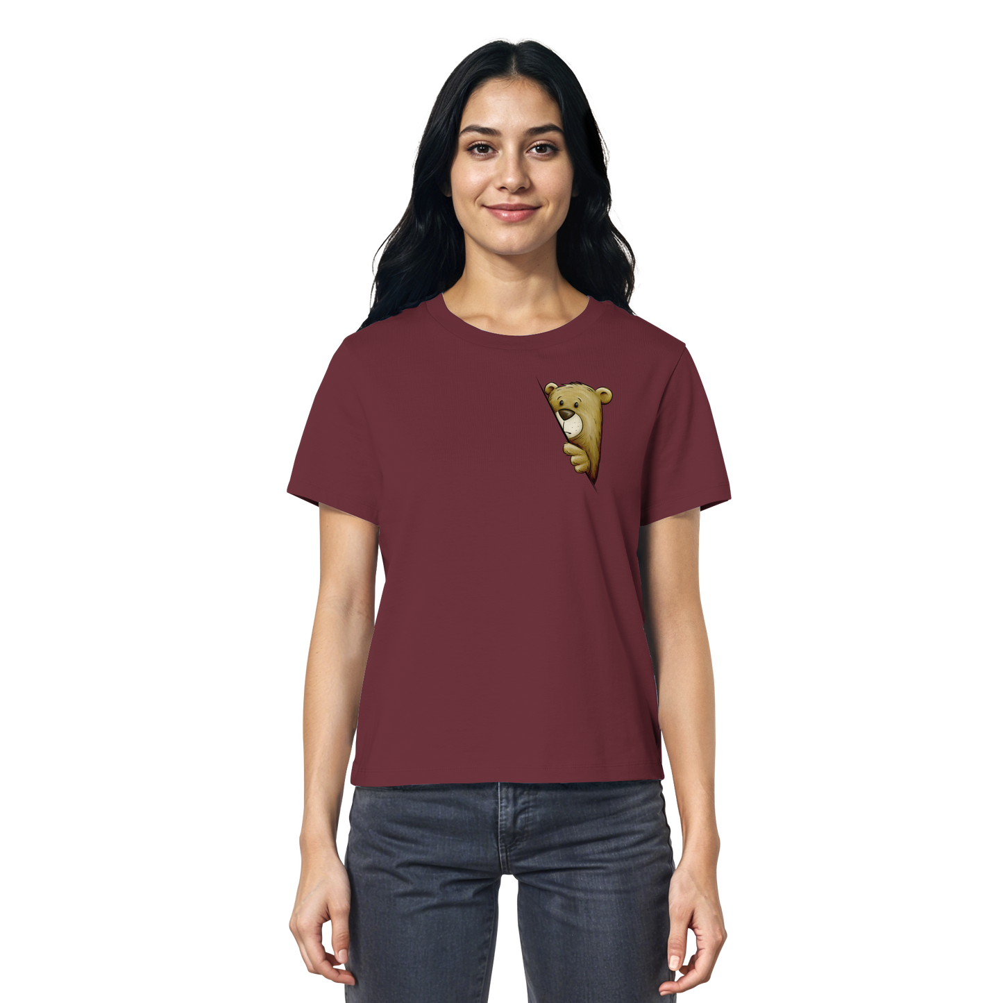 Funky Bär Illustration - Ladies Organic Shirt