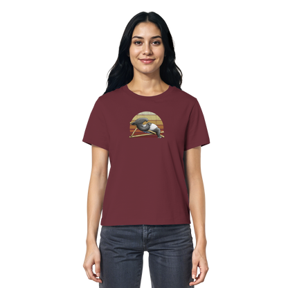 Lässiger Retro Sundown Tapir - Ladies Organic Shirt