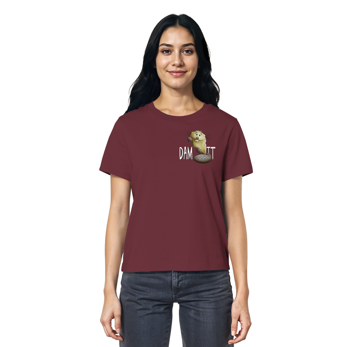 Dam It Verdammt Lustiger Biber - Ladies Organic Shirt