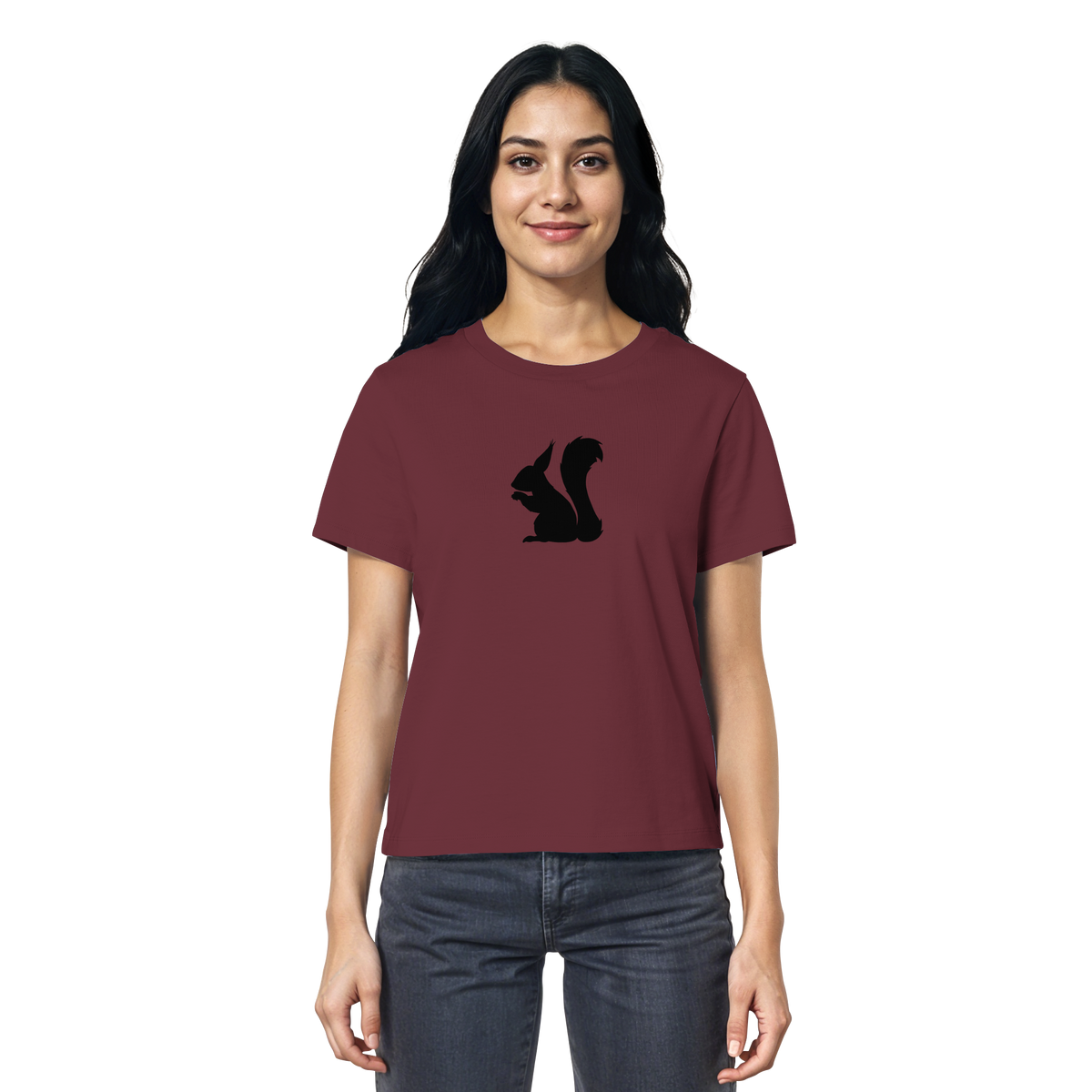 Eichhörnchen Silhouette - Ladies Organic Shirt