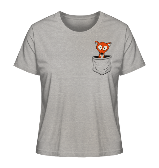 Fuchs in der Brusttasche | Taschen-Fuchs - Ladies Organic Shirt