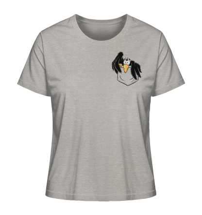 Kleiner Rabe | schwarze Krähe In Tasche - Ladies Organic Shirt