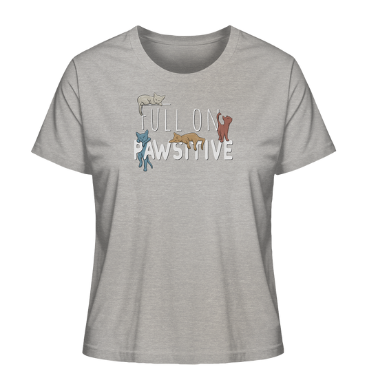 Full On Pawsitive! Gechillte Katzen - Ladies Organic Shirt