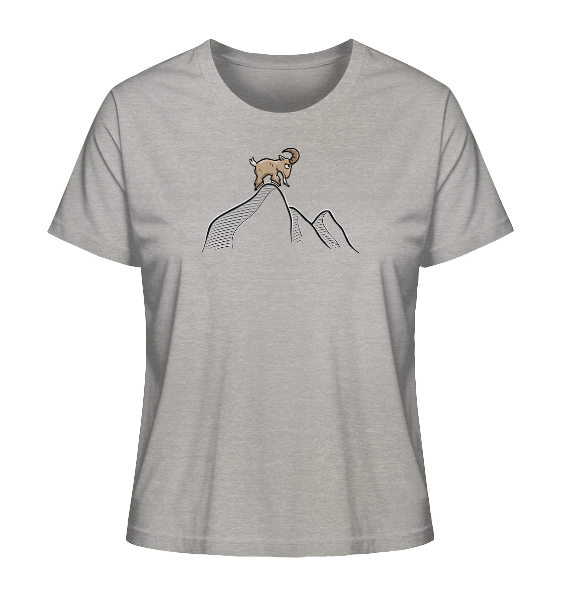 Ziegenbock in den Bergen - Ladies Organic Shirt